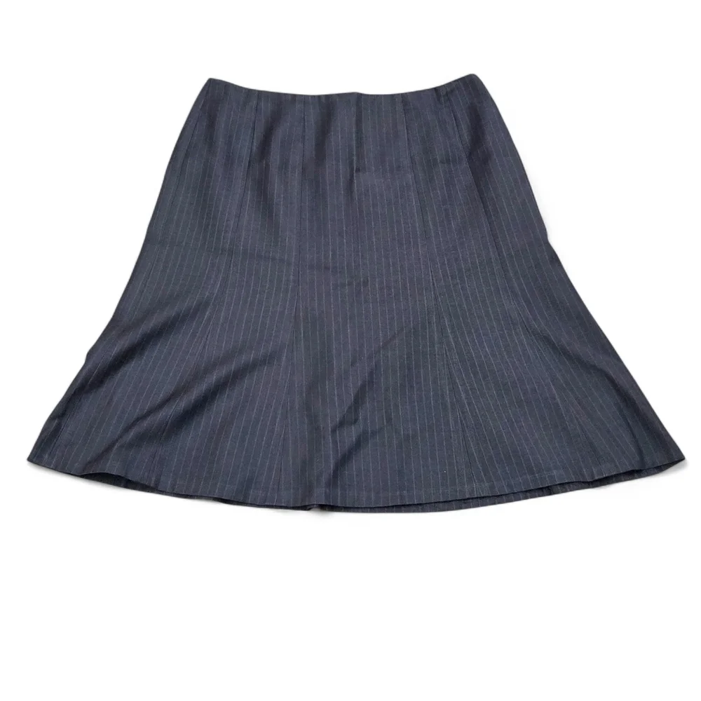 Calvin Klein Charcoal Pinstripe A-Line Skirt Size 10